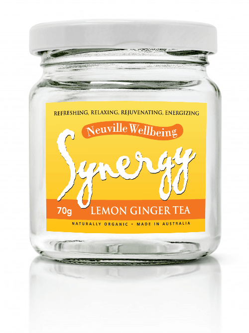 Label Design Synergy Lemon Ginger Tea Neuville Wellbeing