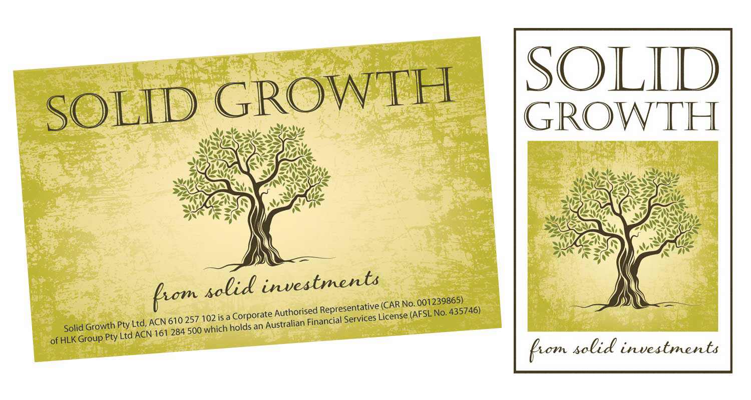 Busihness Card and Graphic Design Solid Growth Investement