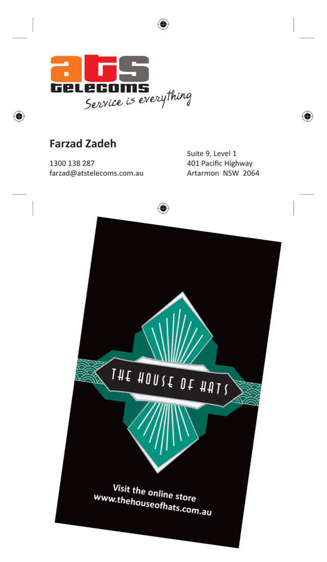Business Cards Design The House of Hats