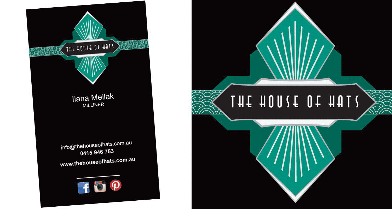 Logo and Card Graphic Design The House of Hats